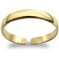Jewelco London Women's 9ct Gold Elegant Minimalist D-Shape Band Toe Ring 2.5mm