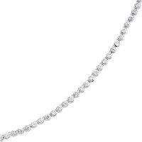 Jewelco London Women's Silver CZ Bubble Eternity Tennis Necklace 4mm 16 inch