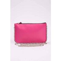 WOVCOR Women's Studded Small Cross-Body Wallet Bag in Fuchsia