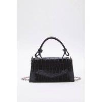WOVCOR Women's Textured Crossbody Mini City Bag in Black