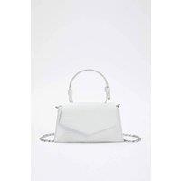 WOVCOR Women's Textured Crossbody Mini City Bag in White