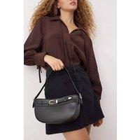 WOVCOR Women's Women's Mini Shoulder Bag with Buckle Accent in Black
