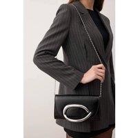 WOVCOR Women's Mini Metal-Embellished Chain Clutch Bag in Black