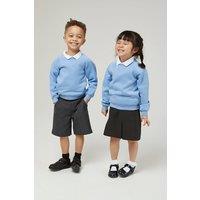 TRUTEX Forest Green School Crew Neck Sweatshirt in Light Blue | Size: 2-3 Years