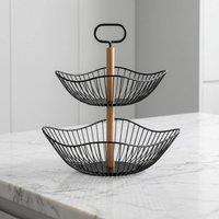 Garden Greatness Urban Black Two Tier Storage Basket