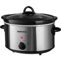 Daewoo 3.5 Litre Slow Cooker Dishwasher Safe 210W Silver SDA1364GE in Metallic Silver