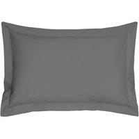 Smart Living Polycotton Oxford Pillowcases Pair 48x74cm Flanged Bedding in Grey | Size: Standard Pillow Case