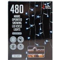 VFM e-Store LED Snowing Icicle Lights Mains Operated in White