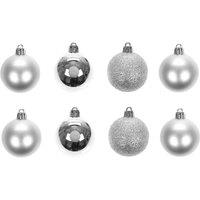 VFM e-Store Christmas Bauble Decoration Hanging Tree Ornament X 8 5cm Silver