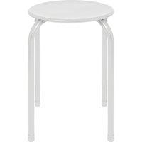 Harbour Housewares Metal Stacking Stool - Matt White