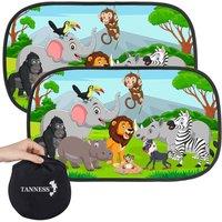 Tanness 2 Pack Car Sun Shade - Car Window Shades for Baby - Zoo