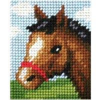 Orchidea EMB KIT FRIENDLY FOAL - Needlepoint Kit: My First Embroidery: Friendly Foal in Red