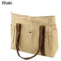 Havendro Khaki Large Capacity Tote Bag Handbag For Work Student Class