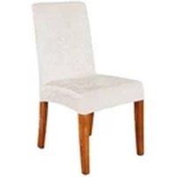 Havendro M Size - White Velvet Dining Chair Covers Stretchable Slipcover