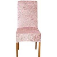 Havendro L Size - Pink Velvet Dining Chair Covers Stretchable Slipcover
