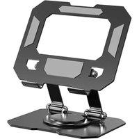 VOGREX Black Portable Metal Desktop Swivel Tablet Stand Holder