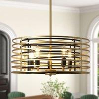 Garwarm 5 Light 50cm Dimmable Oversize Unique Design Adjustable Pendant Light in Metallic Gold