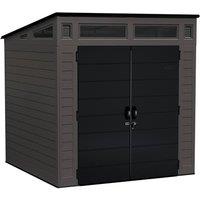 Rowlinsons 7 x 7 Moda Modernist Shed - Resin - L222 x W220 x H227 cm in Grey