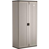 Rowlinsons Haven Mega Tall Storage Cabinet - Resin - L51 x W102 x H204 cm in Grey