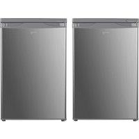 Igenix Freestanding Under Counter Larder Fridge & Freezer Set in Silver