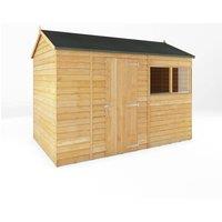 Mercia 10 x 6 Feet Overlap Reverse Apex Shed - L190.5 x W299.4 x H221.8 cm in Brown