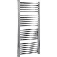 Balterley Heated Vertical Towel Rail Curved Rails 1126 BTU Chrome 1100x 500mm in Silver