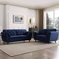 Home Detail Mona 2+3 Seater Sofa Set in Blue