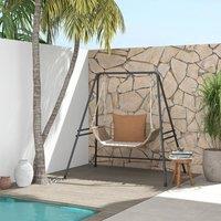 OUTSUNNY Hammock Chair Stand Metal Frame Hammock Stand Only, Black