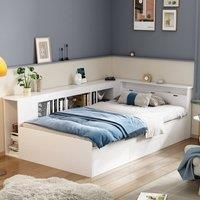 Matteo White Single 3ft Children's Cabin Bed with Integrated Storage