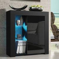 Creative Furniture Serene Sideboard 83cm - Black with Gloss Doors & LED Lights