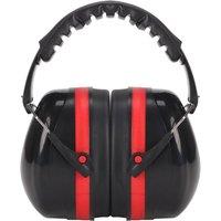 VOGREX Adult Ear Defenders Ear Muffs Safety Hearing Protector Red in Black