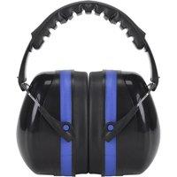 VOGREX Adult Ear Defenders Ear Muffs Safety Hearing Protector Blue in Black