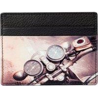 Mala leather Men's Motorbike Design Slim Leather RFID Card Holder in Black | Size: Small