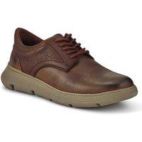 Pavers Men's Easy Step In Casual Leather Lace Up Shoes in Brown | Size: 8