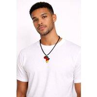 JTAPHRIQUE Men's African-Inspired Beaded Necklace with Statement Pendant in Black