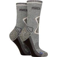SOCKSHOP Storm Bloc Women's 2 Pair with Wool Blend Socks in Stone | Size: 4-8