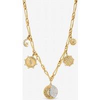 Mood Women's Two Tone Celestial Charm Necklace in Metallics