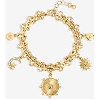 Mood Women's Gold Plated Celestial Charm Bracelet