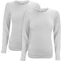 THMO Women's 2 Pack Long Sleeved Thermal Top for Winter in White | Size: S/M