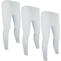 THMO Women's 3 Pack Thermal Bottoms Leggings for Winter in White | Size: Medium/Large