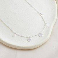 Mia Gioielli Women's Sterling Silver Multi Disc Necklace | Size: 45 cm