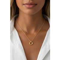 MUCHV Women's Charm Holder Necklace in 18k Gold
