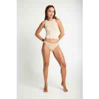 Modibodi Women's Period Pant Seamfree Bikini Moderate Cashew Knickers in Beige | Size: 10
