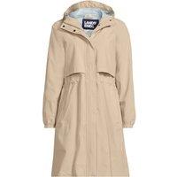 Lands' End Women's Squall Waterproof Packable Long Raincoat in Ivory | Size: 16-18