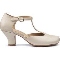 Hotter Women's 'Tempo' Classic T-Bars in Light Beige | Size: 4