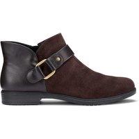 Hotter Women's Wide Fit 'Linton' Ankle Boots in Chocolate | Size: 6.5