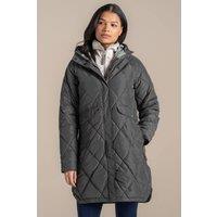 Craghoppers Women's Sweetgrass Longline Hooded Padded Jacket in Green | Size: 8