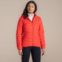 Craghoppers Women's Compresslite IX Hooded Water Repellent Insulating Jacket in Red | Size: 10
