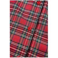 Everyday The Label Women's Red Plaid Printed Shirt & Pants Plus Size Lounge Set | Size: XL