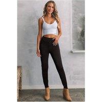 Everyday The Label Women's Black Solid Color High Waist Stretchy Slim Fit Jeggings | Size: XL